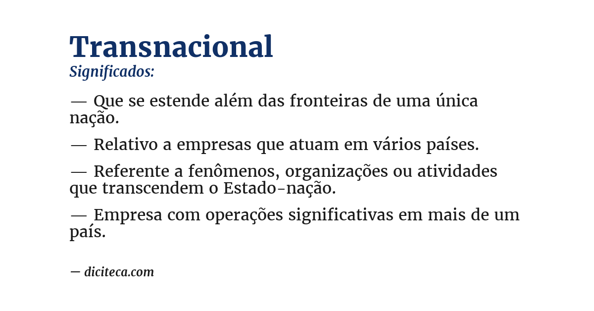 Significado de transnacional