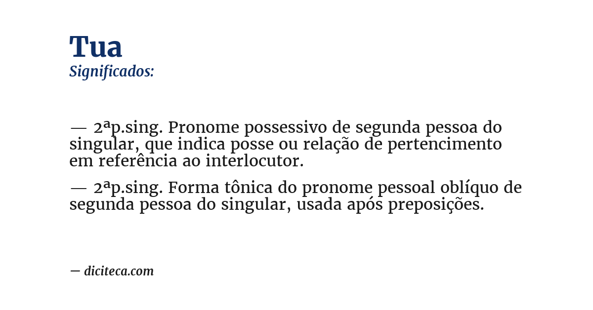 Significado de tua