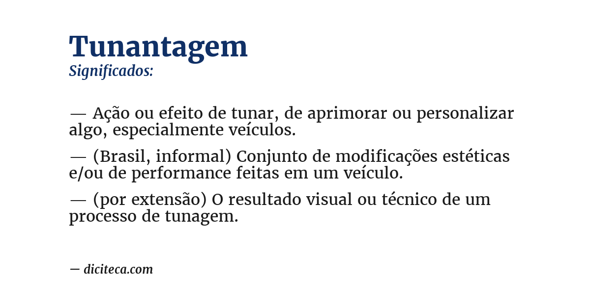 Significado de tunantagem