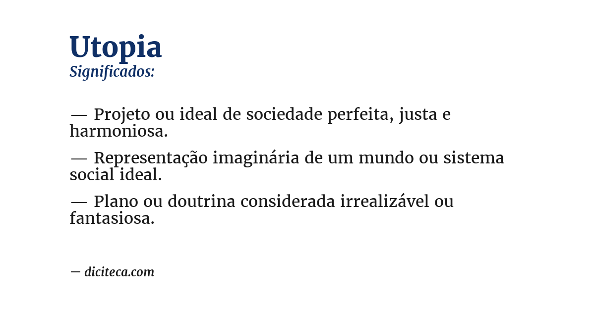 Significado de utopia