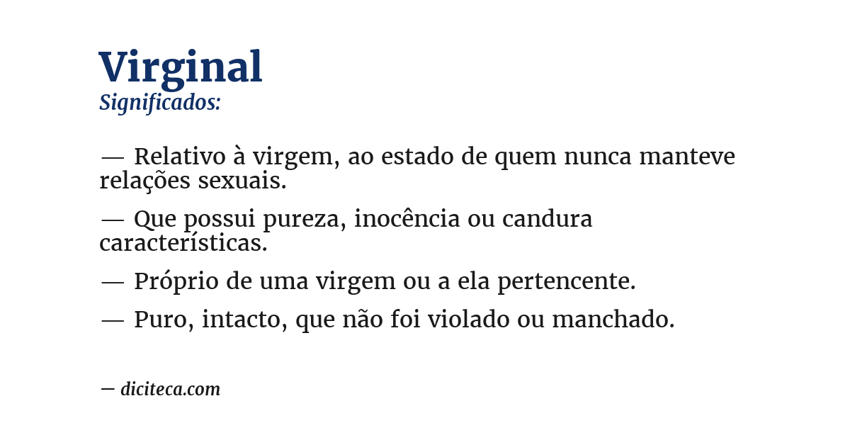 Significado de virginal