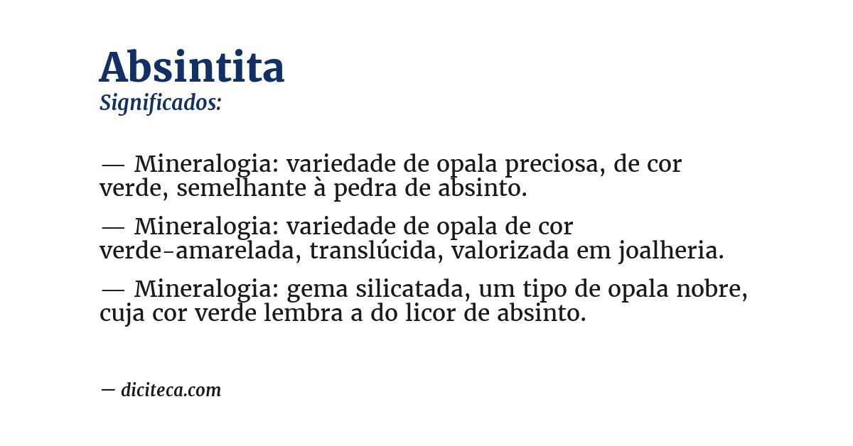 Significado de absintita