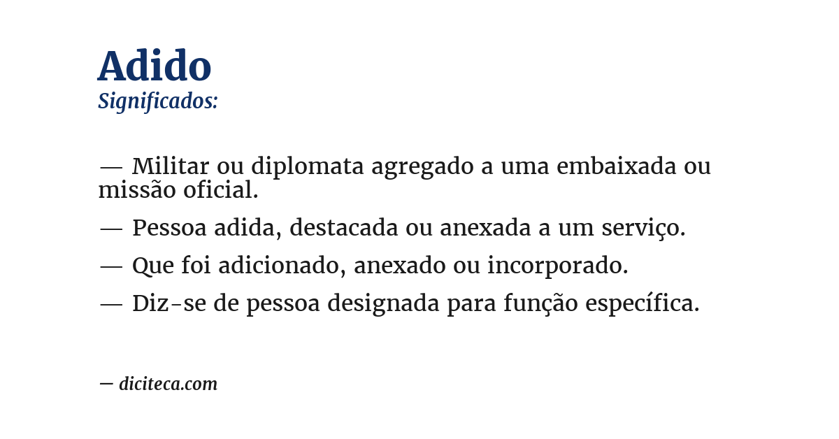 Significado de adido