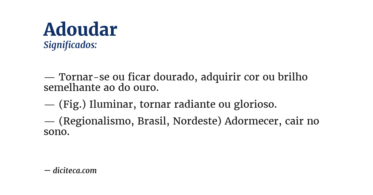Significado de adoudar