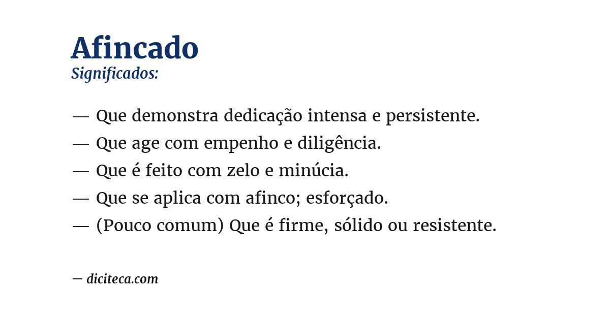 Significado de afincado