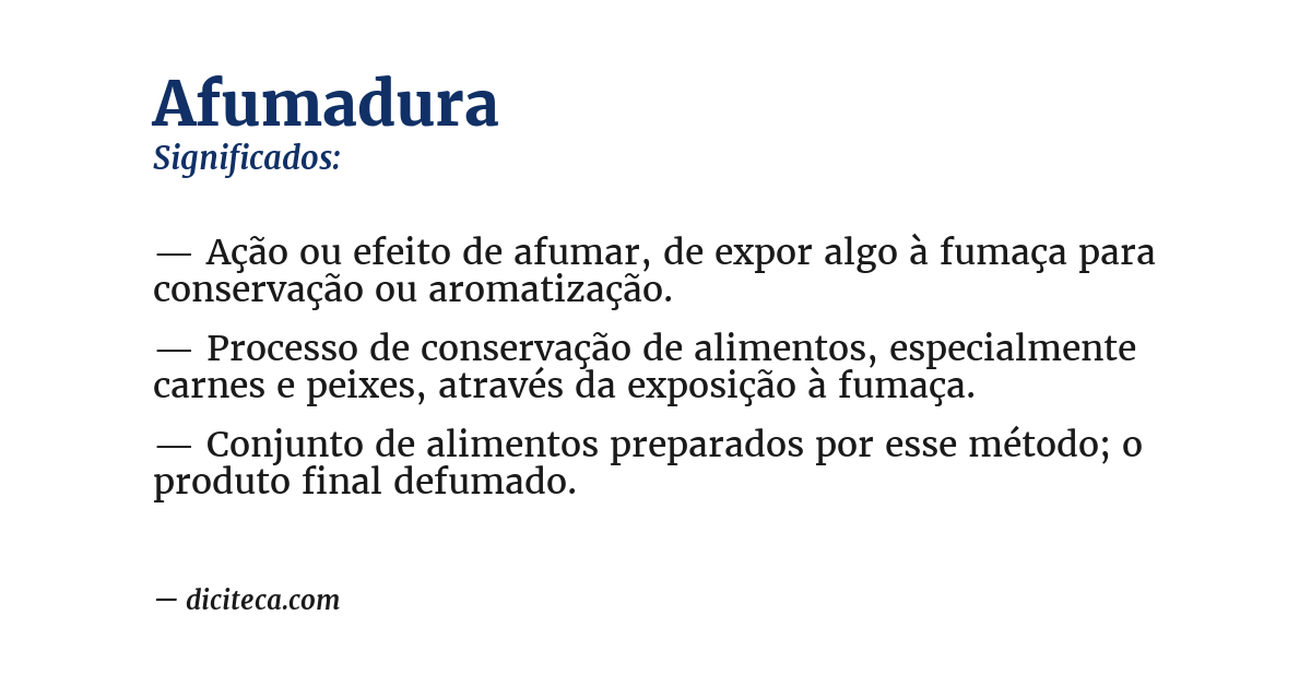Significado de afumadura