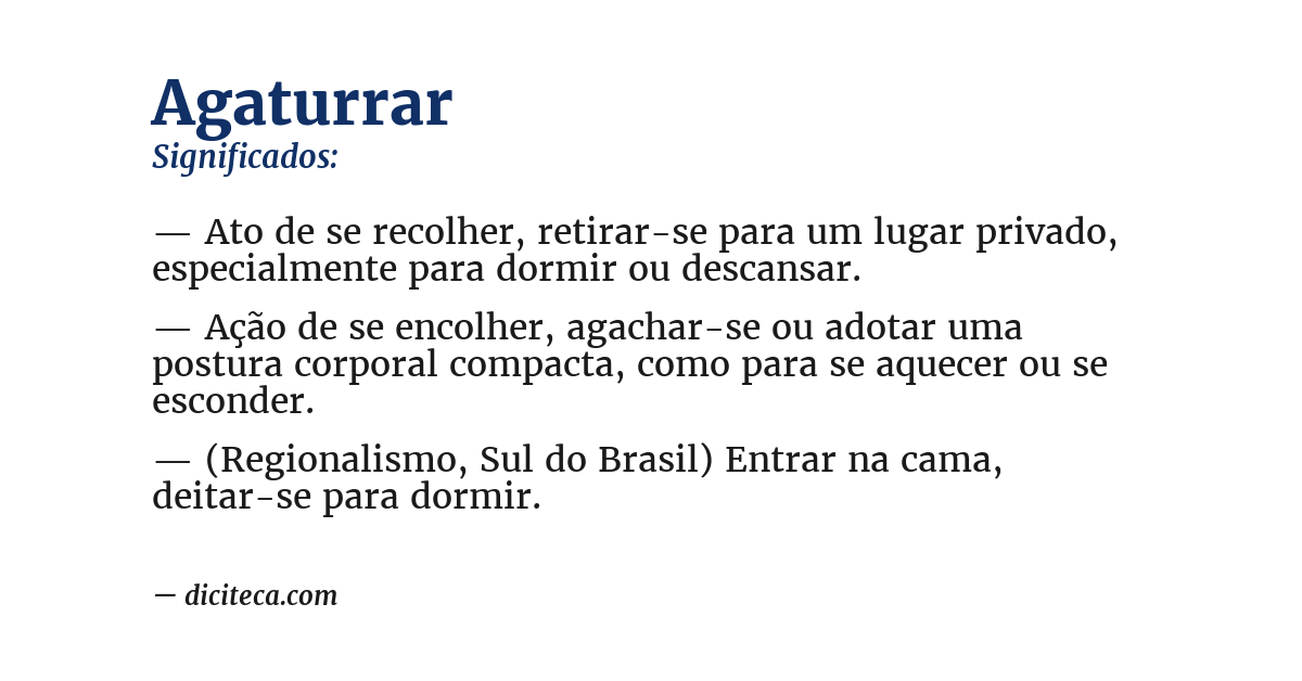 Significado de agaturrar