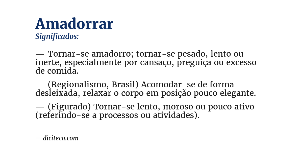Significado de amadorrar