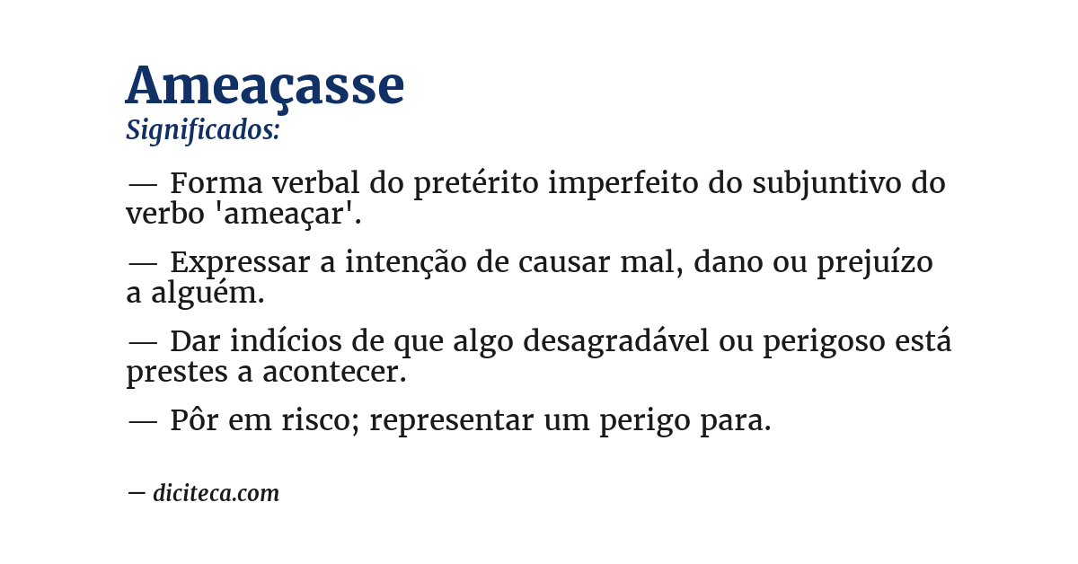 Significado de ameaçasse