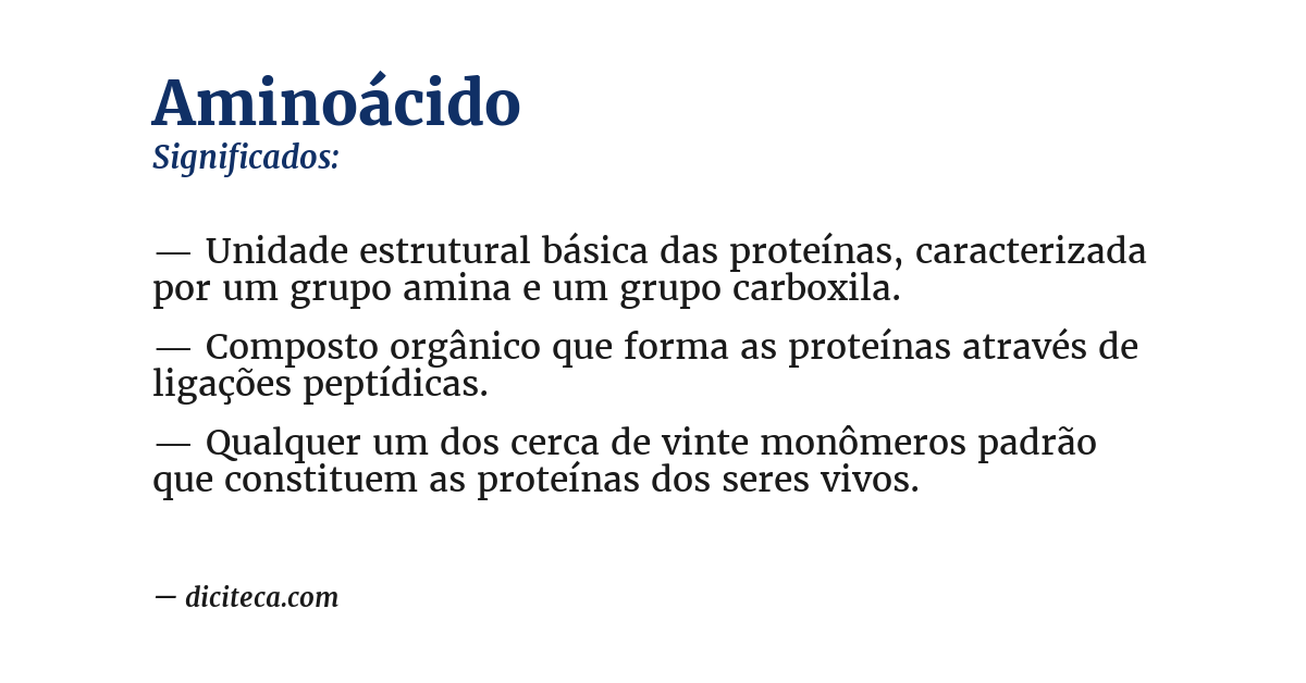 Significado de aminoácido