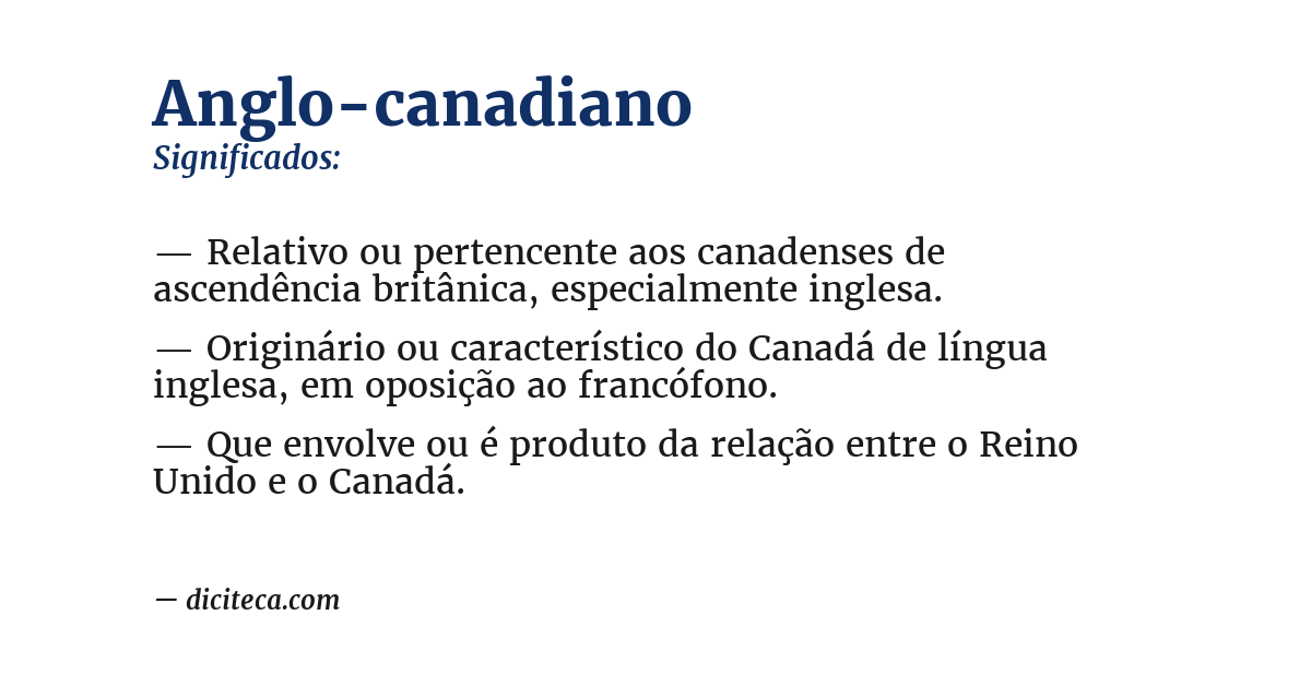 Significado de anglo-canadiano