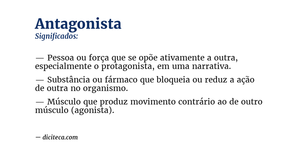 Significado de antagonista