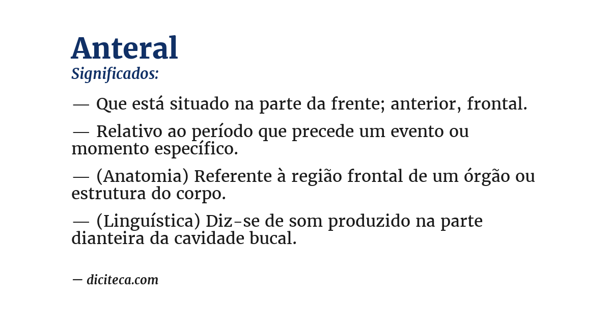 Significado de anteral