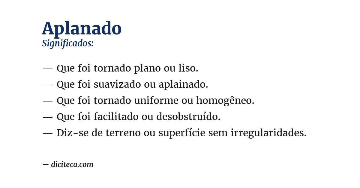 Significado de aplanado