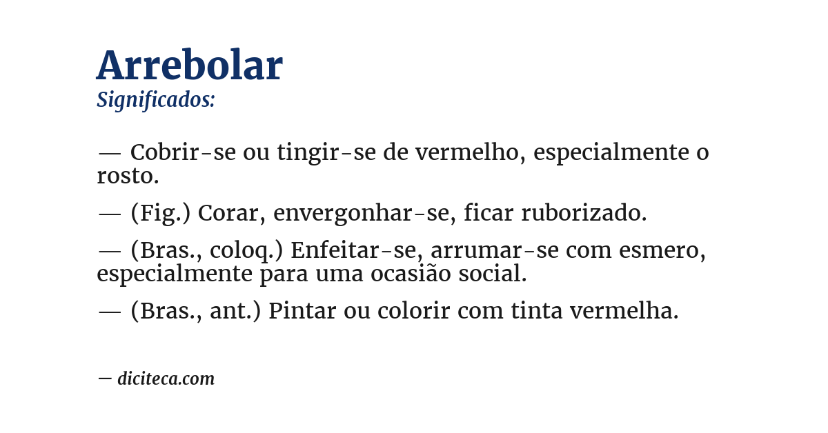 Significado de arrebolar