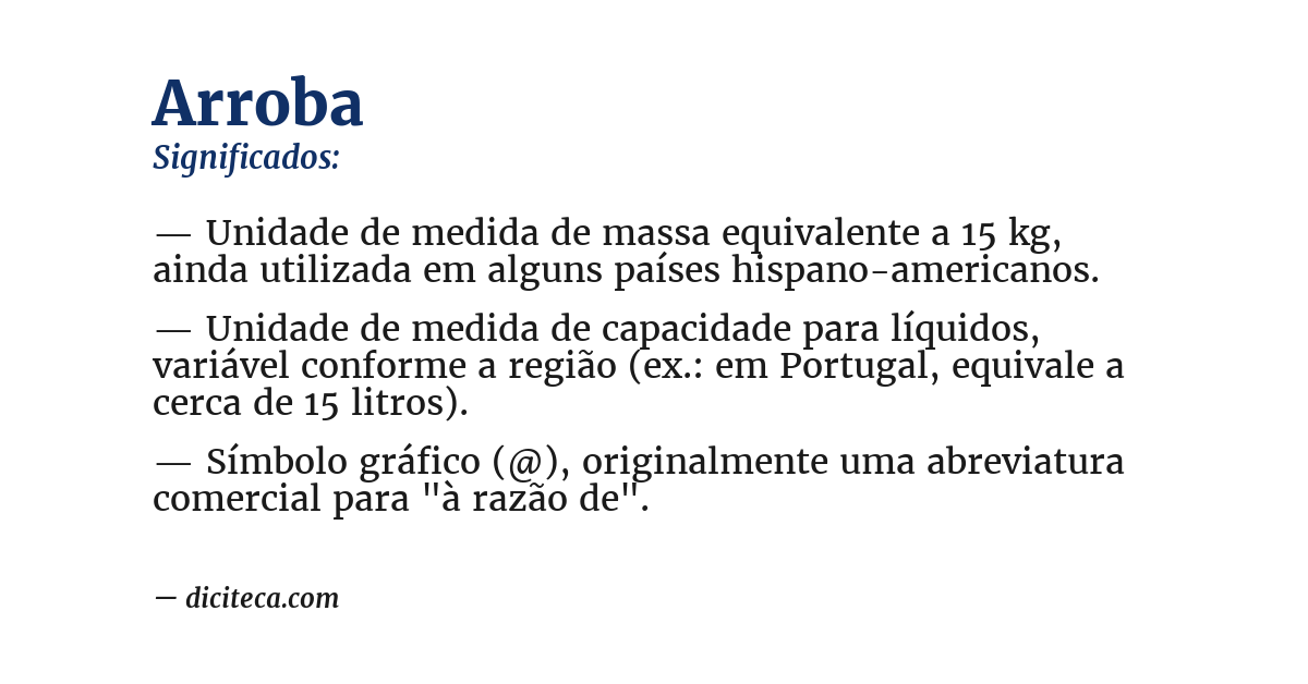 Significado de arroba
