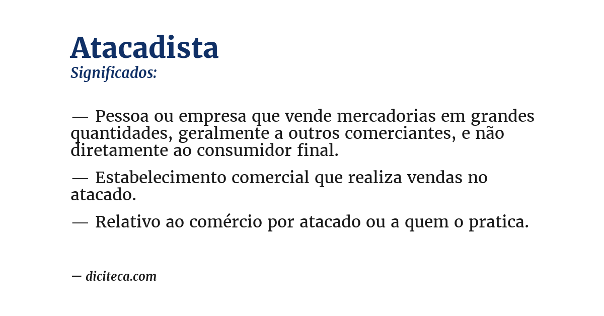 Significado de atacadista