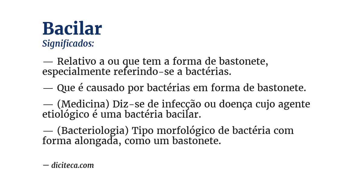 Significado de bacilar