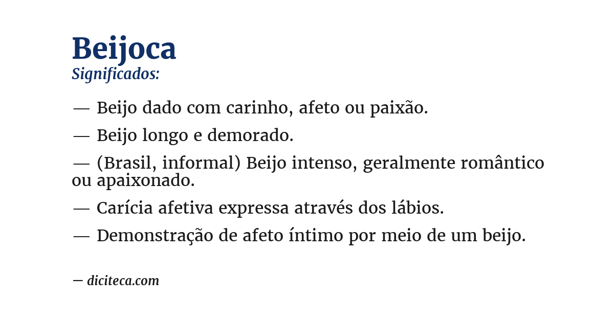 Significado de beijoca