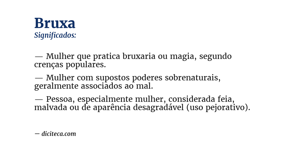 Significado de bruxa