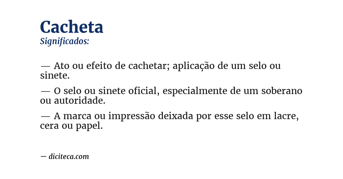 Significado de cacheta