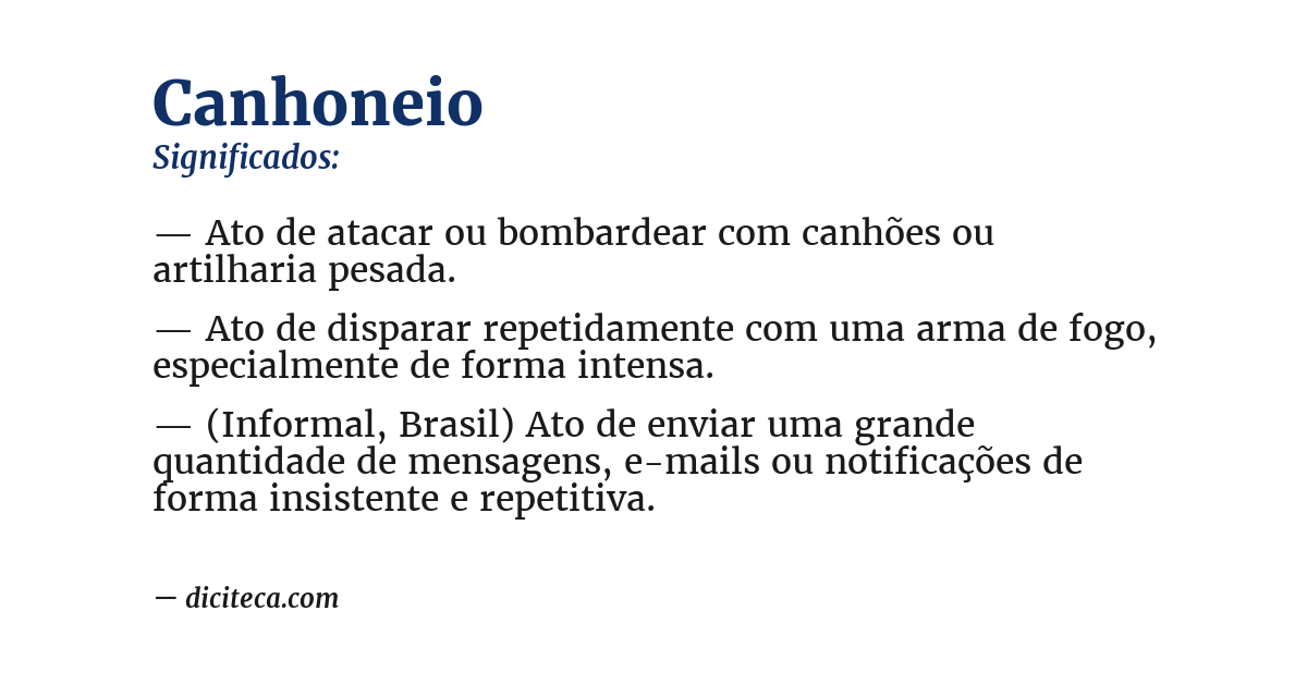 Significado de canhoneio
