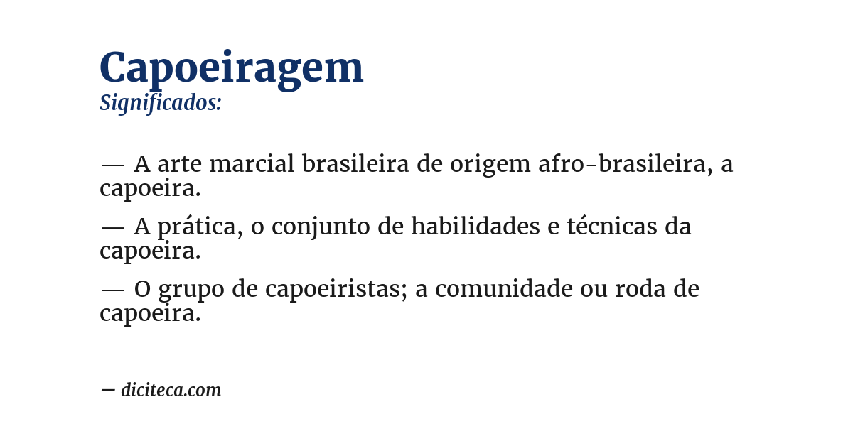 Significado de capoeiragem