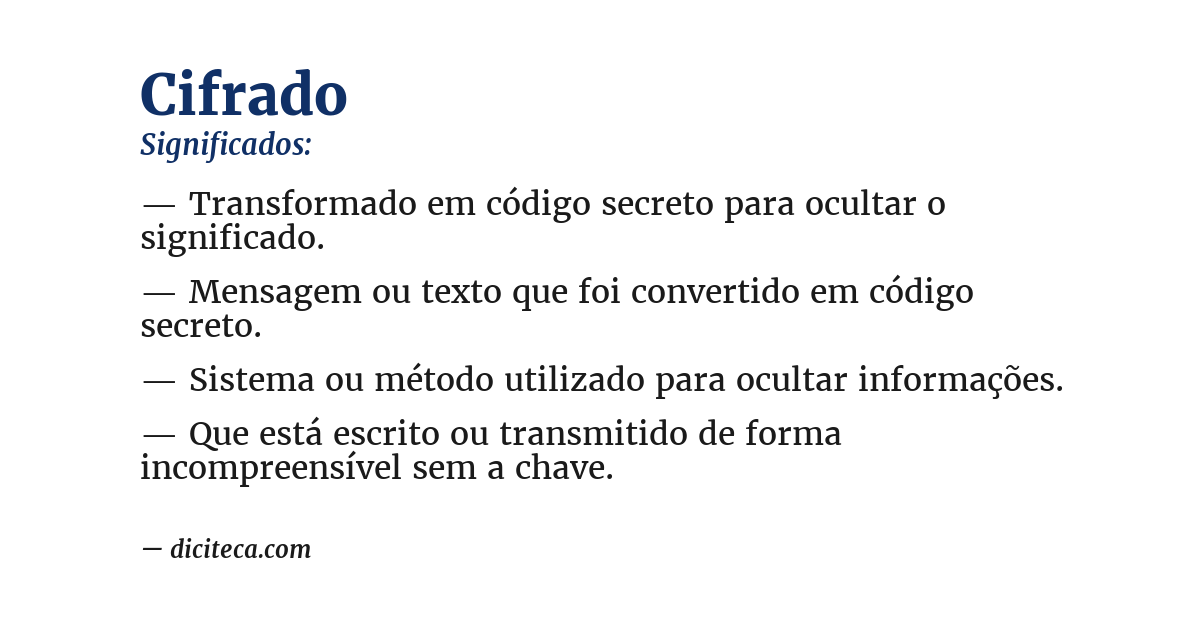 Significado de cifrado