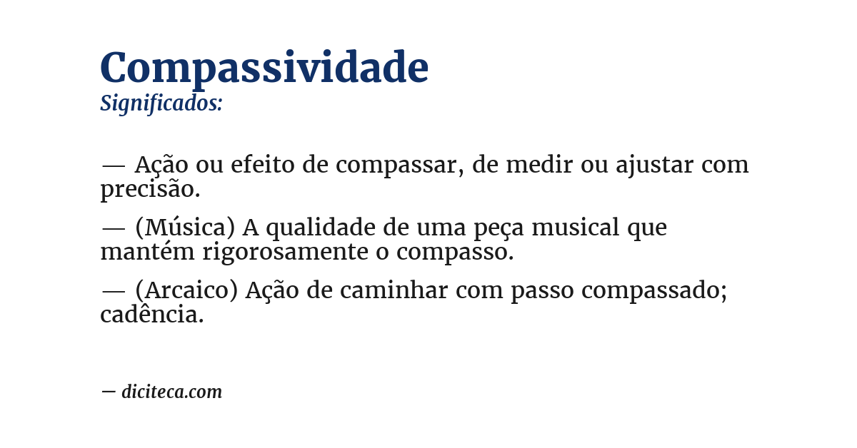 Significado de compassividade