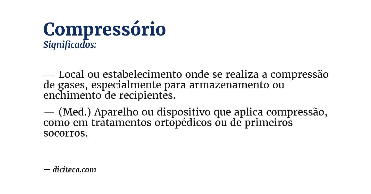 Significado de compressório