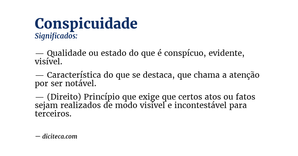 Significado de conspicuidade