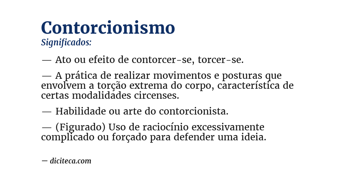 Significado de contorcionismo