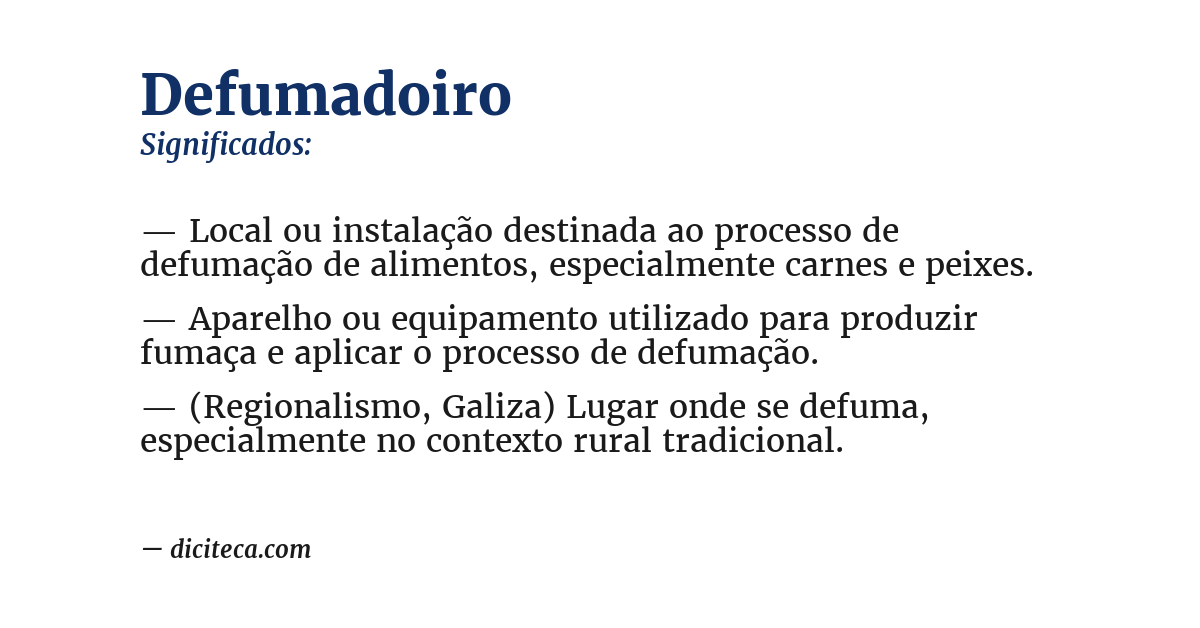 Significado de defumadoiro