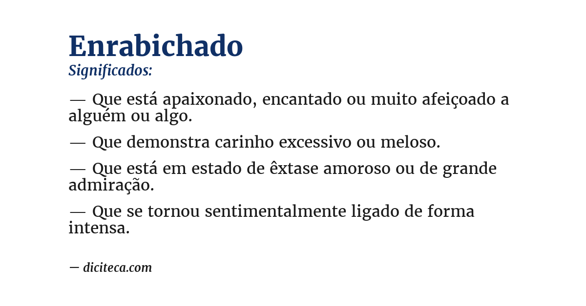 Significado de enrabichado