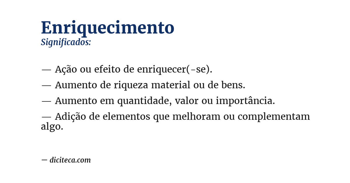 Significado de enriquecimento