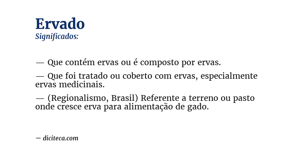 Significado de ervado