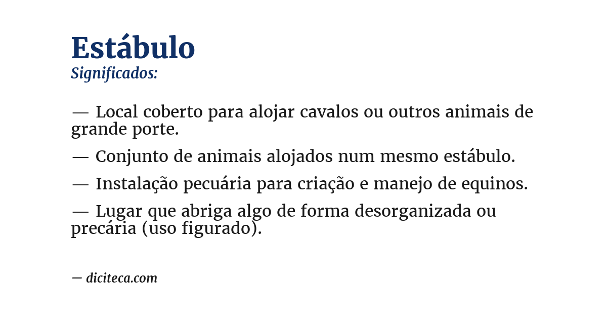 Significado de estábulo