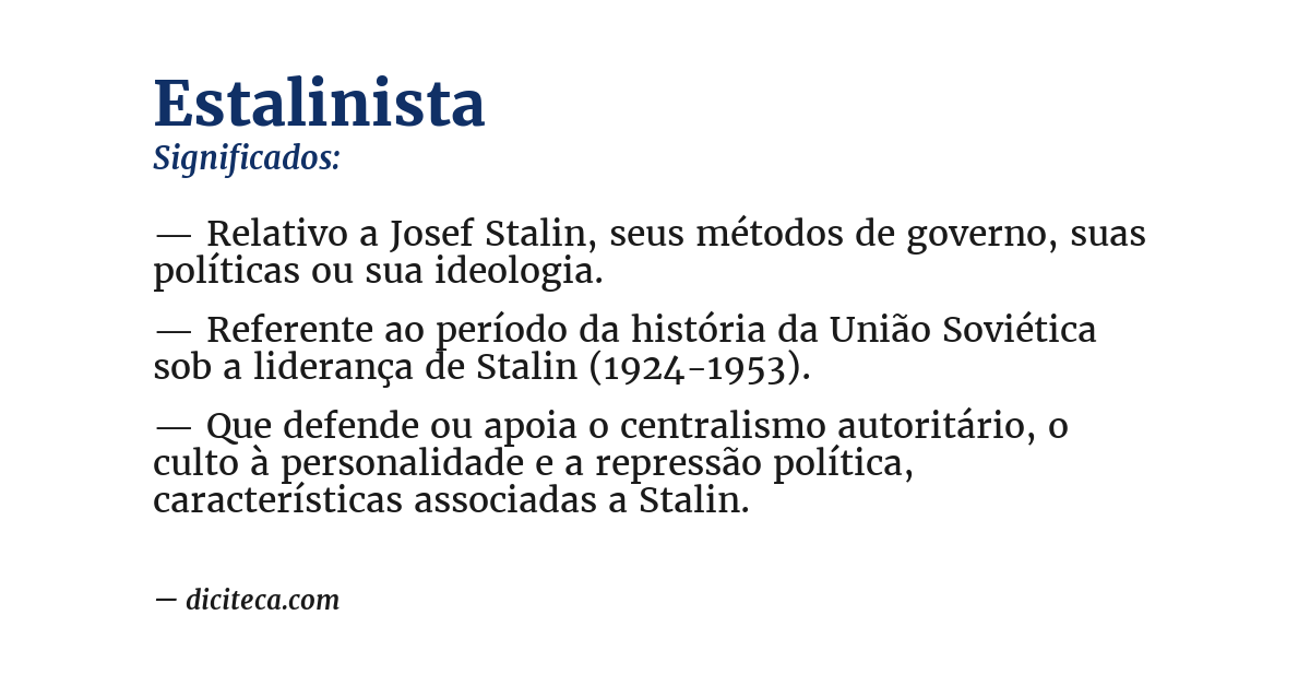 Significado de estalinista