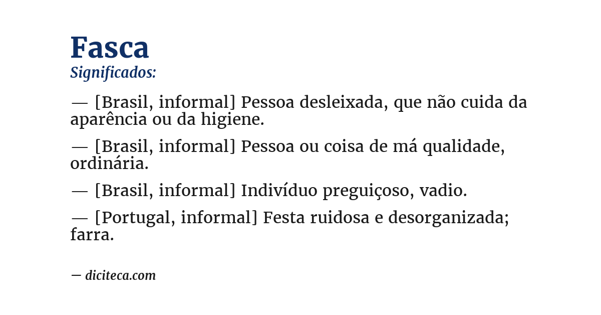 Significado de fasca