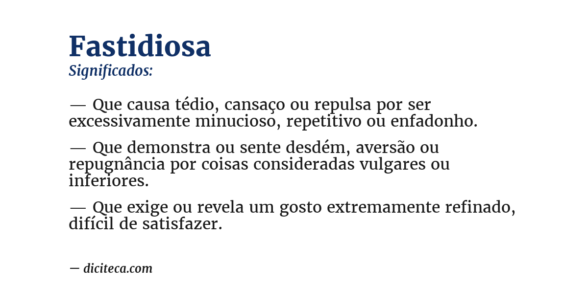 Significado de fastidiosa