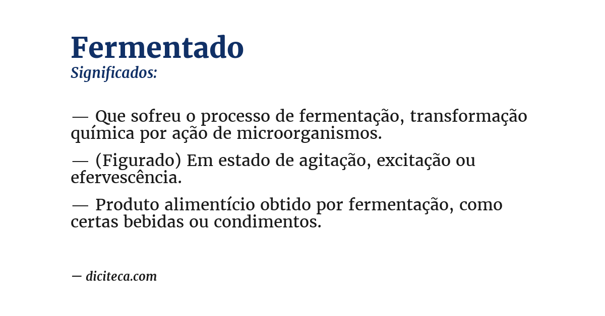 Significado de fermentado