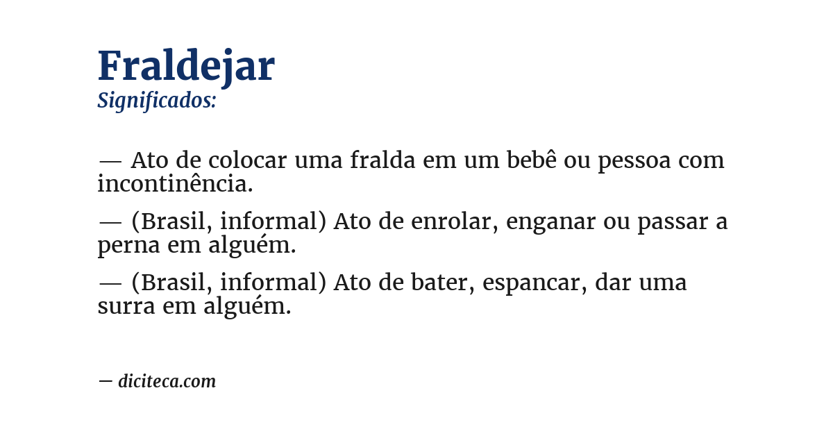 Significado de fraldejar