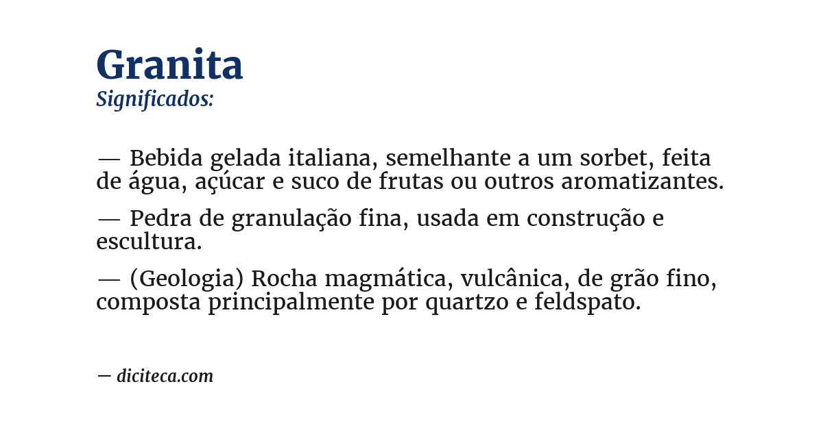 Significado de granita