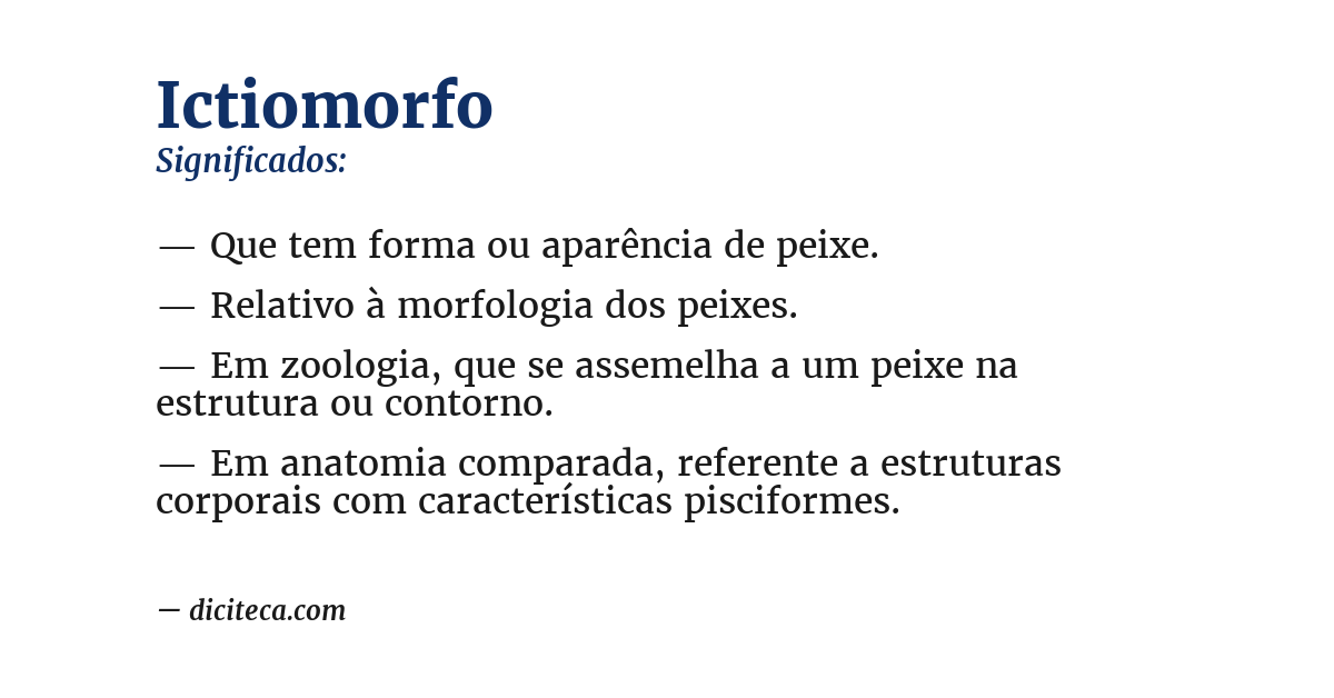 Significado de ictiomorfo