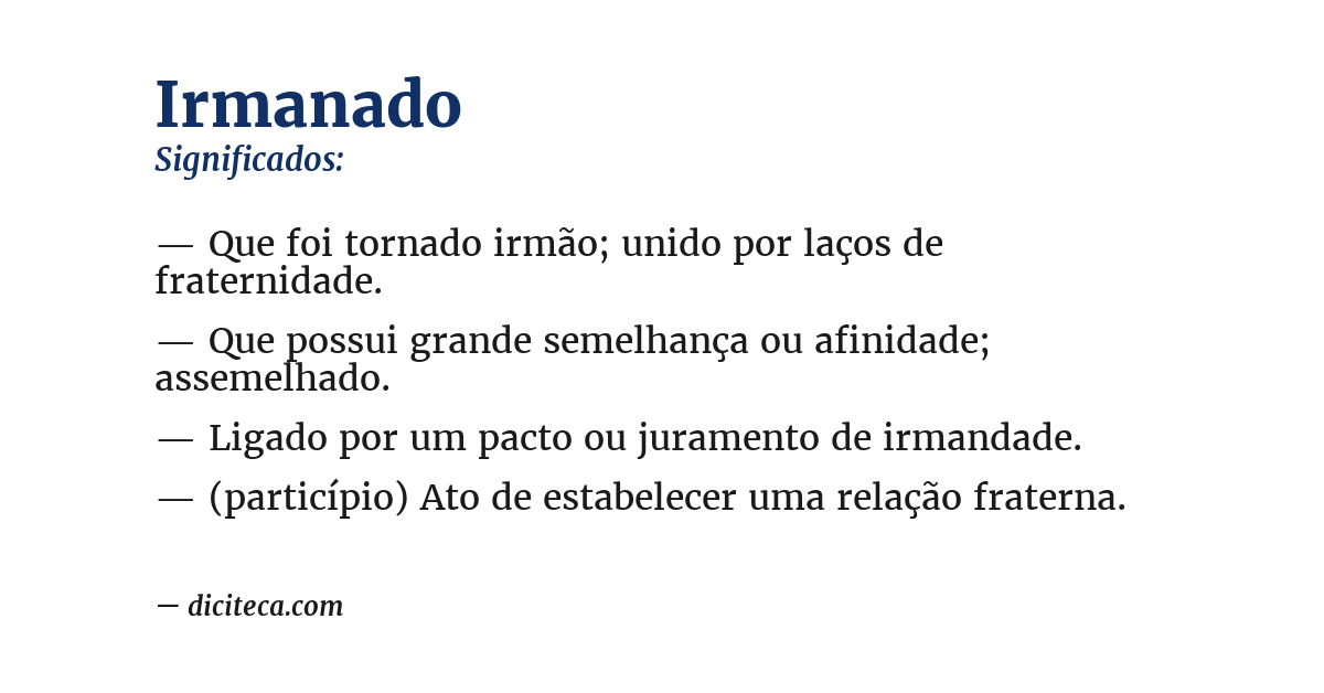 Significado de irmanado
