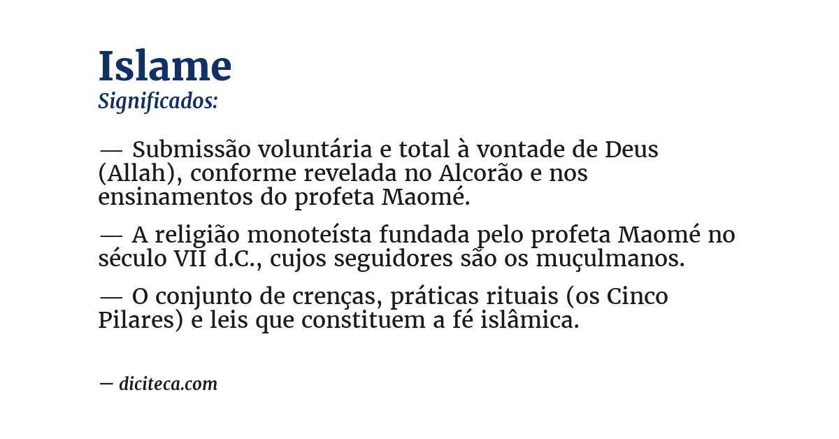 Significado de islame
