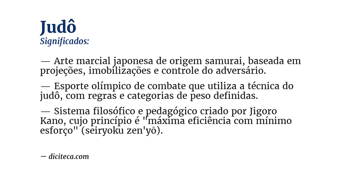 Significado de judô