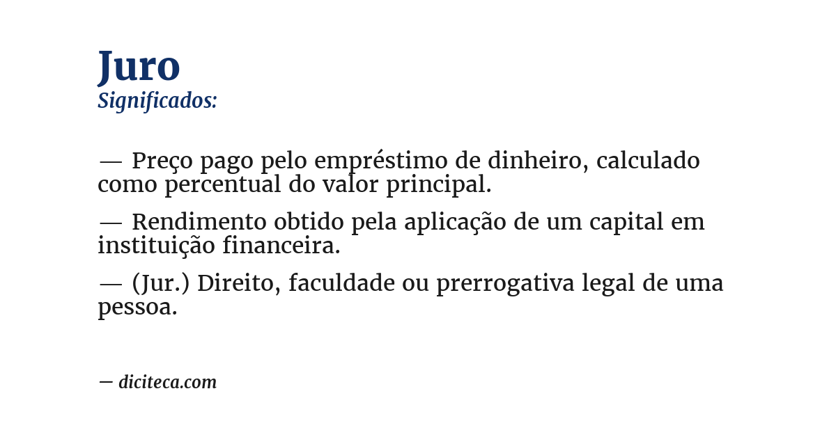 Significado de juro