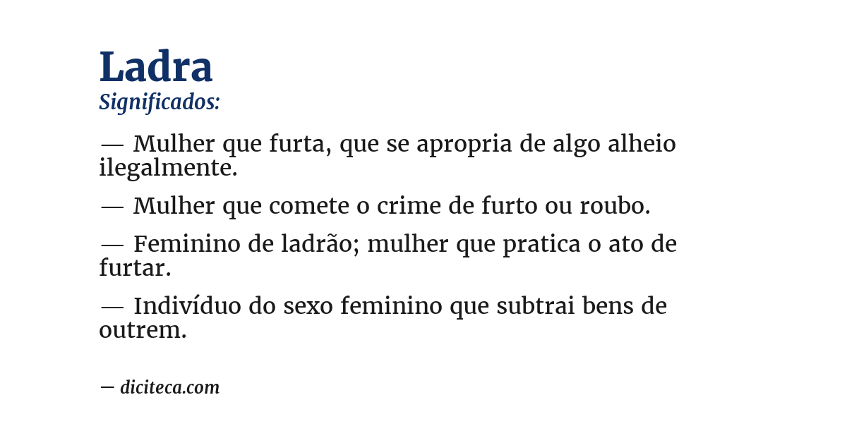 Significado de ladra