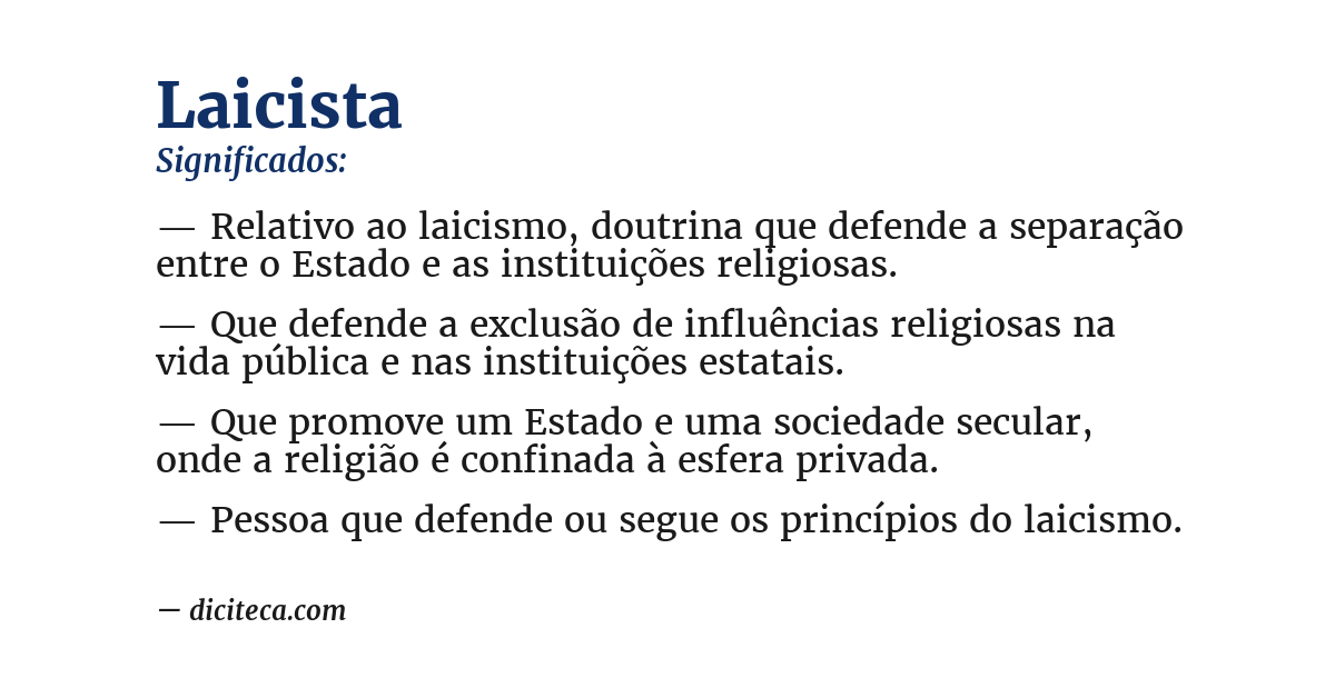 Significado de laicista